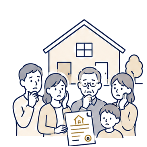 相続のお悩みのイラスト