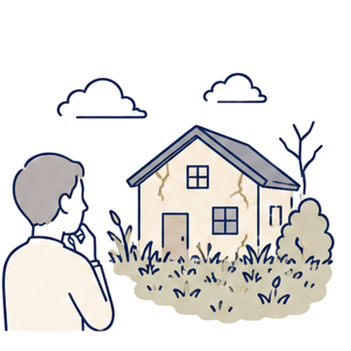 空き家の管理のお悩みのイラスト